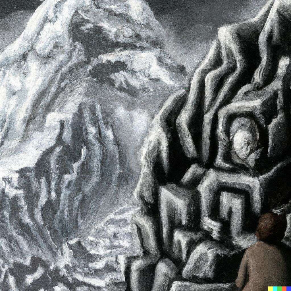 someone gazing at Mount Everest, Peter Gric print